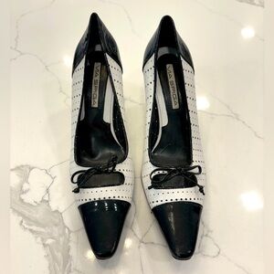 Via spiga heels black and white 7 1/2 good condition